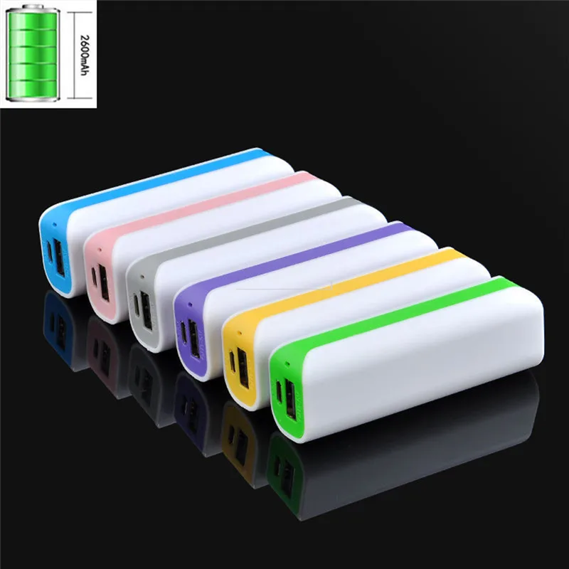 미니 배터리 뱅크 파워 백 케이스, 휴대용 핸드폰 18650 배터리 백업 충전기, USB DIY 박스, 배터리 보관 케이스