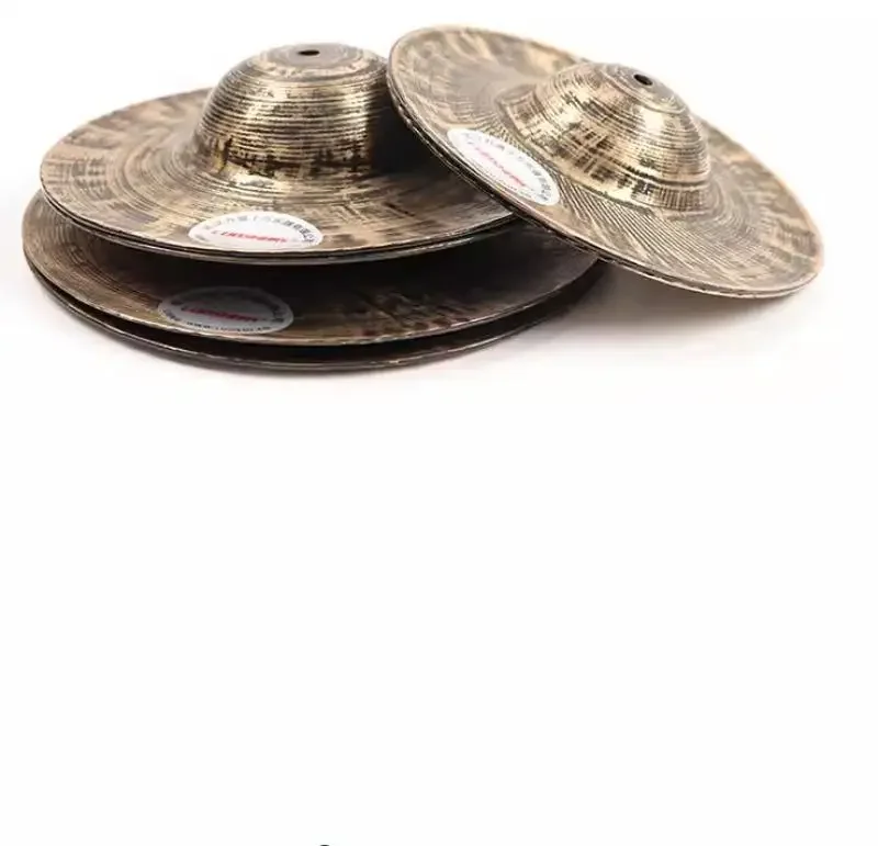 Chinese Traditional Bronze Small Cymbals Folk Stage Performance Professional Percussion Instrument Small Cymbals