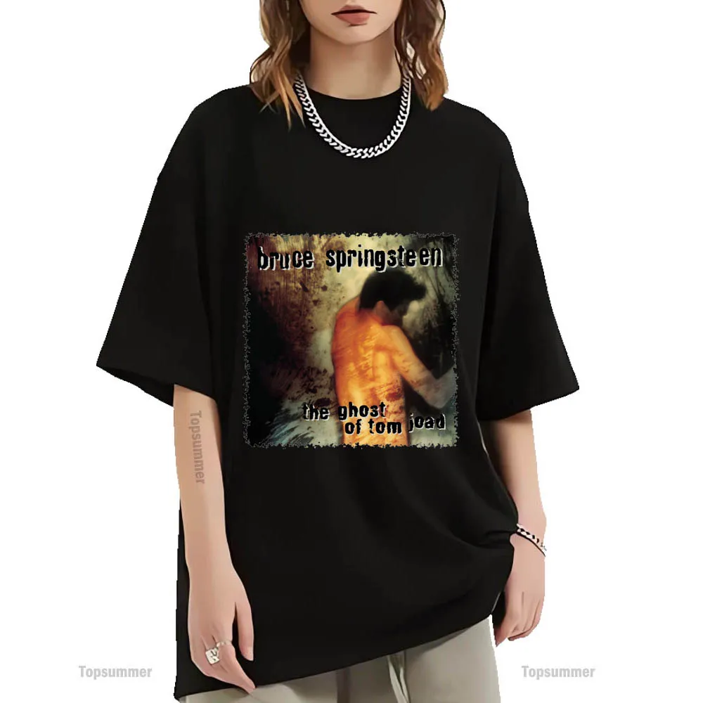 The Ghost Of Tom Joad Album T-Shirt Bruce Springsteen Tour T Shirt Teens Rock Streetwear T-Shirt Con Stampa Grafica