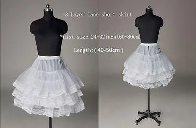 Wedding Petticoat Underskirt 12 Style A Line Hoop Hoopless
