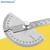 145mm stainless steel 180 protractor angle meter measuring ruler rotary mechanic tool ruler protractor 4
