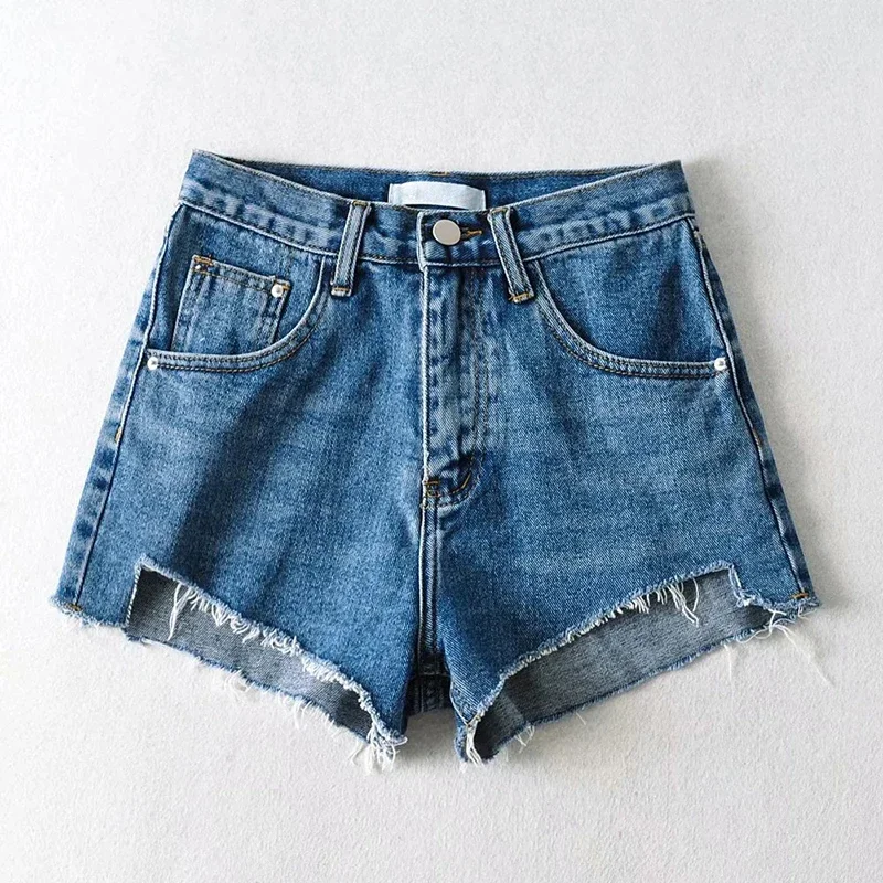 2024 Spring Summer Hot Short Jeans Women Fashion Sexy High Waist Wash Plus Size Tassel Feminino Denim Shorts Women's Streetwear