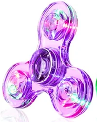 Luminous LED Glow Fidget Spinner for Stress Relief and Play (Purple)