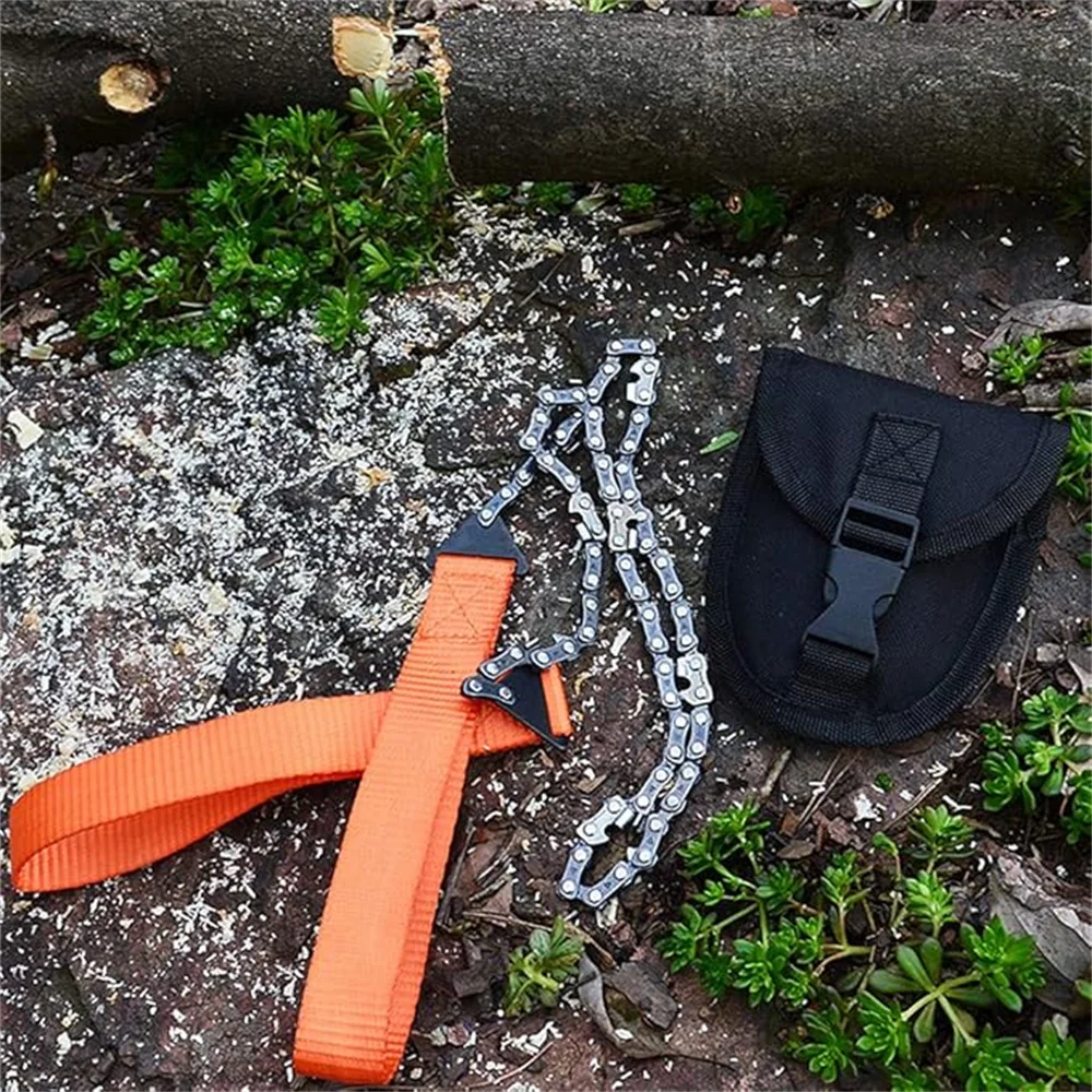 11 Teeth Outdoor Portable Hand-drawn Wire Saw Field Mountaineering Life-saving Chain Saw Multi-function Tool Pocket Chain Multi Purpose Saw Hand Saw Handheld Saw