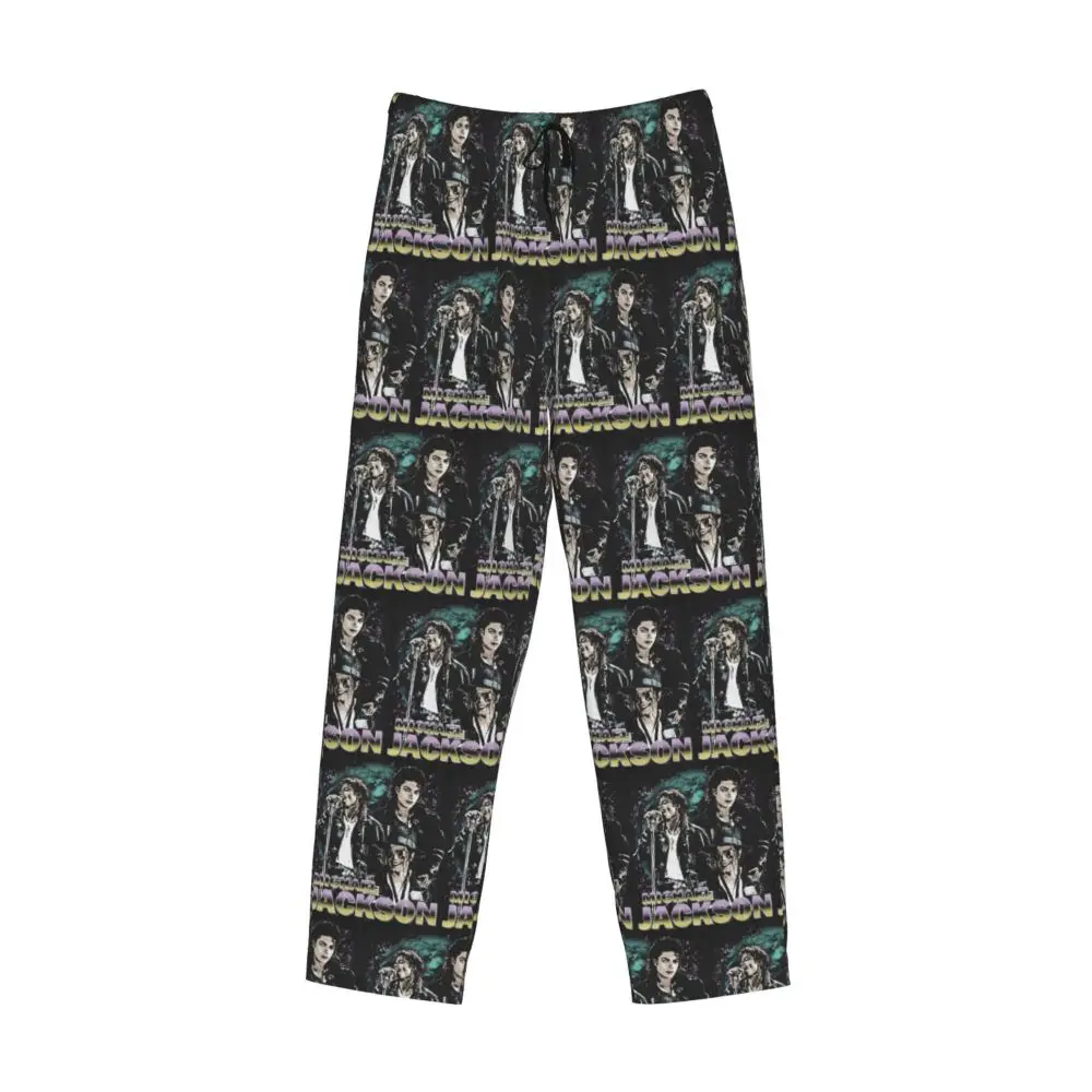 Custom Michael Jackson Pajama Pants Men Sleepwear Sleep Lounge Bottoms with Pockets