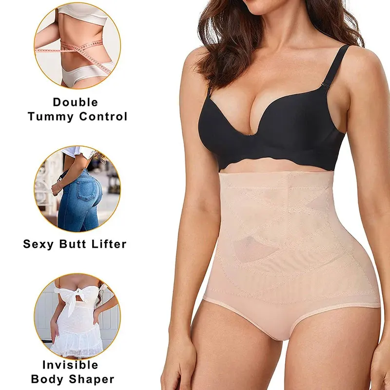 Womens Body Shaper Tummy Control Panties Slimming High Waist Trainer Shapewear Butt Lifting Panties Flat Stomach