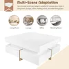 Modern Coffee Table with Storage, Contemporary Square Coffee Table with Drawers, High Gloss Modern Center Table for Living Room 6