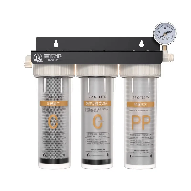 Three Stage Water Purifier Household Prefilter Large Flow Direct Drinking Water Purifier Food Grade ABS 1/2inch Male Thread