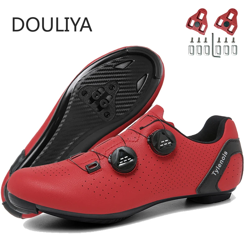 DOULIYA Cycling Sneakers MTB Men Footwear Road Dirt Bike Racing Women Bicycle Mountain SPD Sports Biking Speed Flat Shoes Cleat