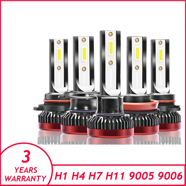 2pc C6 H7 H4 Car Led Headlight Bulbs H1 H11 H3 H27 880 9005 9006 9007 72w  10000lm 6500k 12v Auto Mini Head Lamp Cob Fog Light