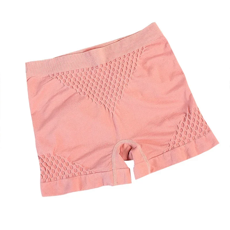 Women's Comfortable Mid-Waist Underpants Cotton Crotch Boxer Shorts Breathable Seamless Slimming Shapewear Briefs