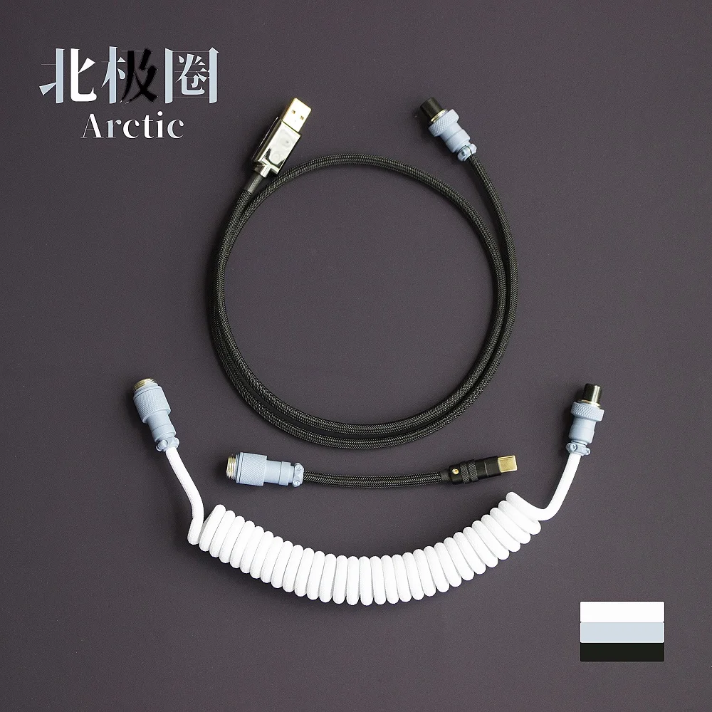 pc gaming keypad Keycaps for Mechanical Keyboard ABS Double Shot Arctic Circle Theme 172 Key Cherry Profile Coiled Cable Type C Black Blue White korean computer keyboard Keyboards