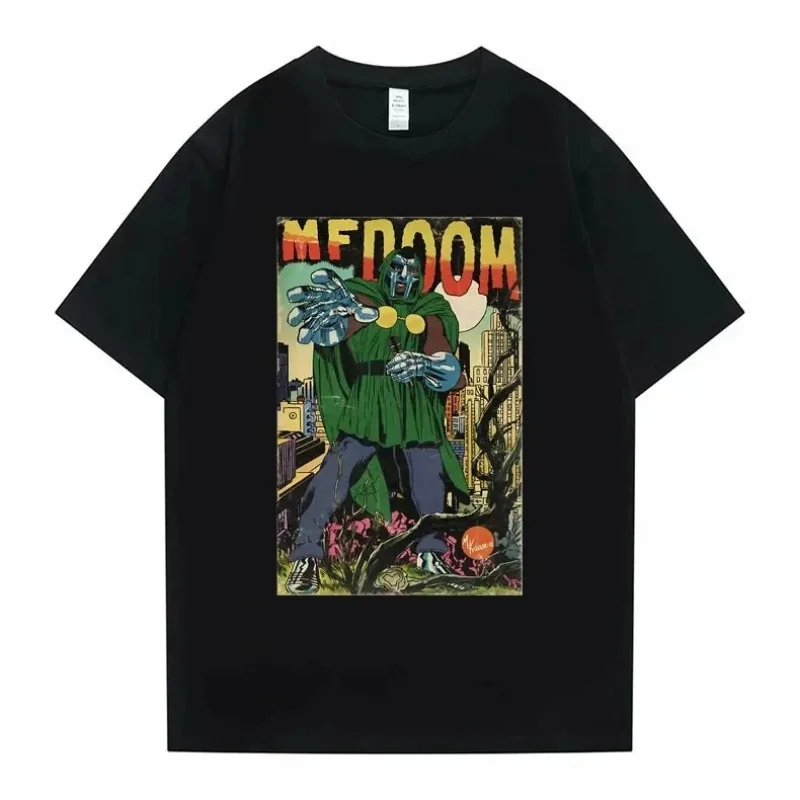 가수 Mf Doom Madlib Madvillain 양면 그래픽 티셔츠, 남성 루즈 힙합 티셔츠, 남성 여성 플리스 코튼 티셔츠