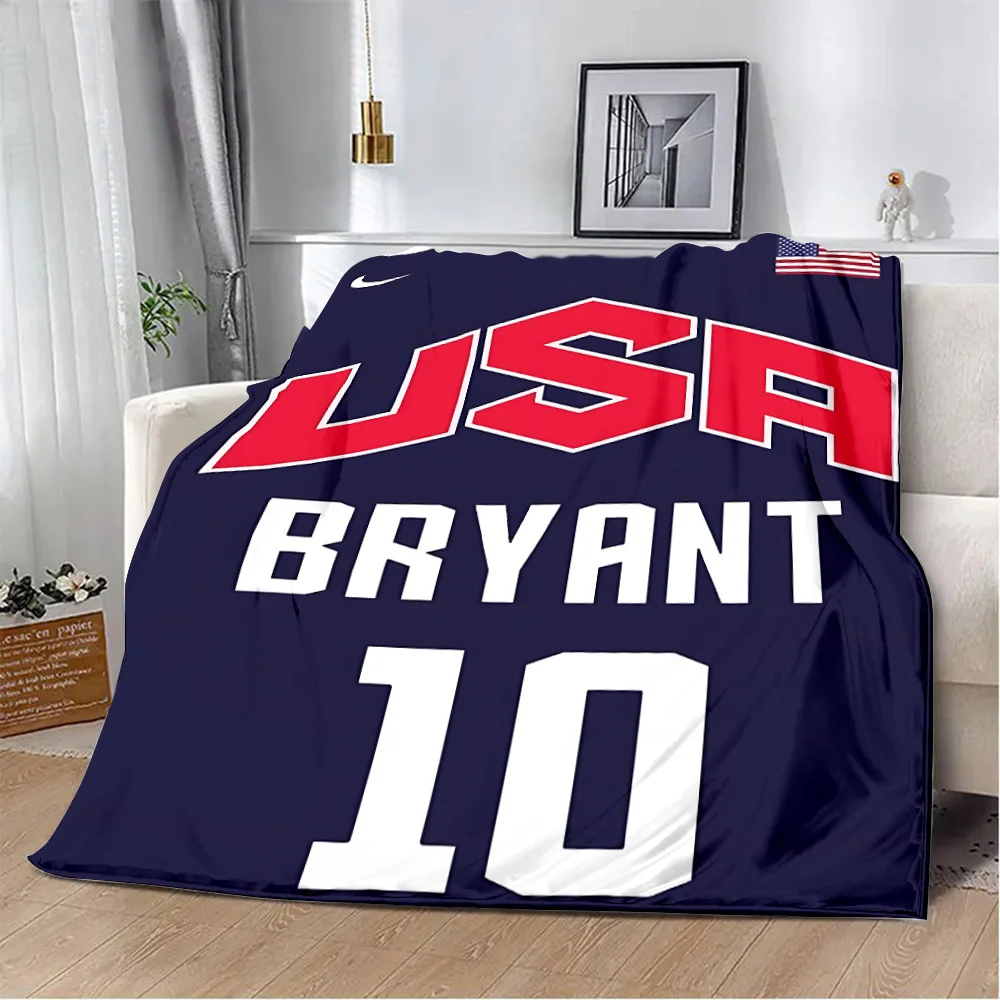 Printed Blanket Basketball Star K-kobeS  Picnic Blankets Warm Blanket Soft and Comfortable Blanket Home Travel Birthday Gift 6