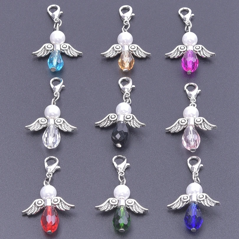 30Pc Christmas Angel Charms Bulk Angels Charm Wing Colorful Pearl Beads  Easter Charms for Jewelry Making Charm Necklace Earrings - AliExpress