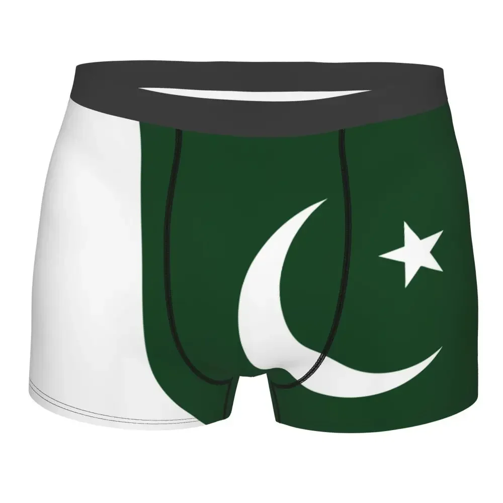 

Pakistan Flag Men Underwear Boxer Shorts Panties Humor Mid Waist Underpants for Homme