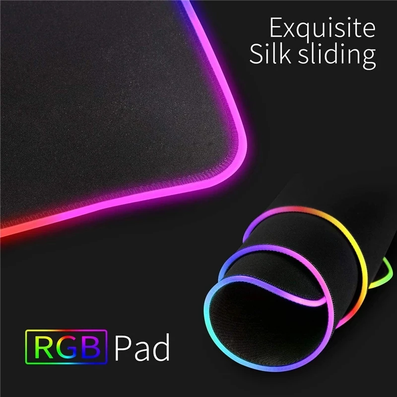 Waterproof RGB LED Gaming Mousepad Large Desk Pad