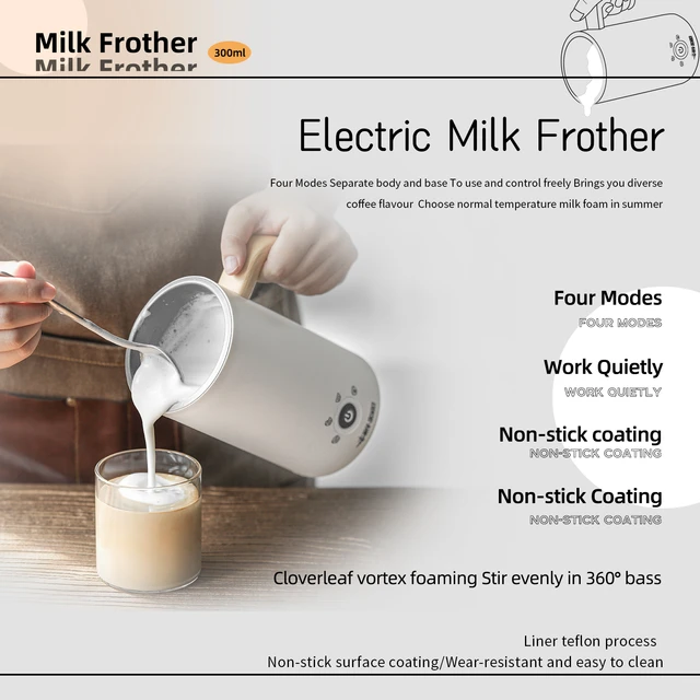 400W Electric Milk Frother Steamer 4 In 1 Milk Steamer Foam Maker and Milk  Warmer for Coffee Cappuccino and Macchiato - AliExpress