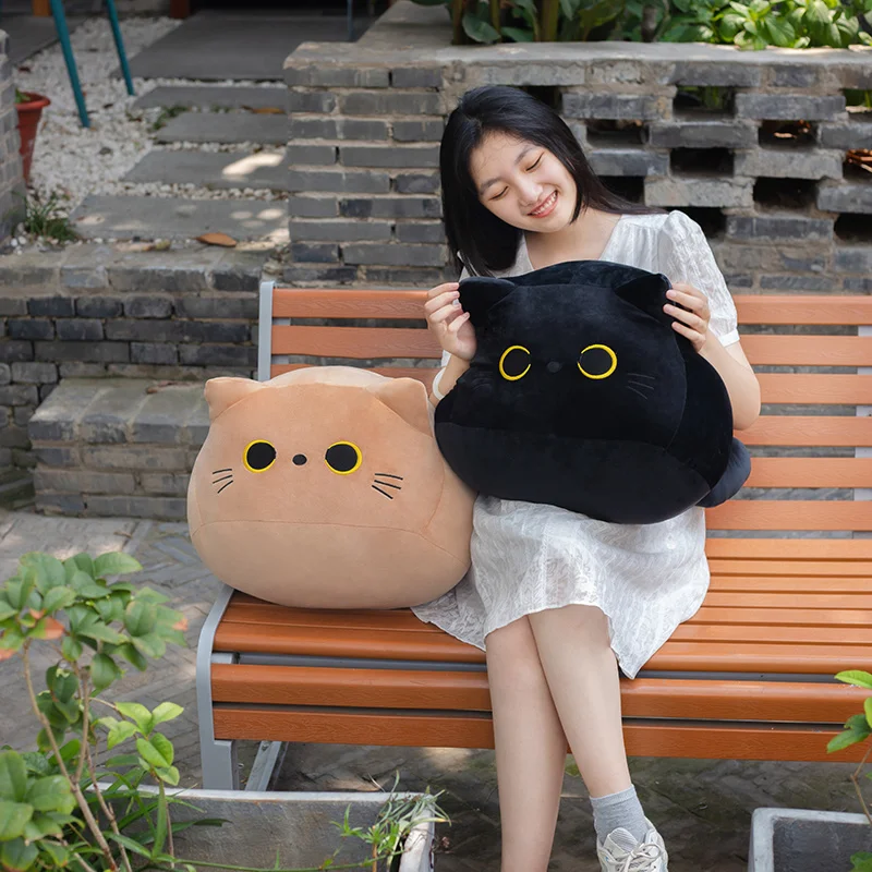 18cm Plush Cat Toy White Black Brown Stuffed Animal Cat Plush Throw Pillow Kids Toys Birthday Gift For Children 3