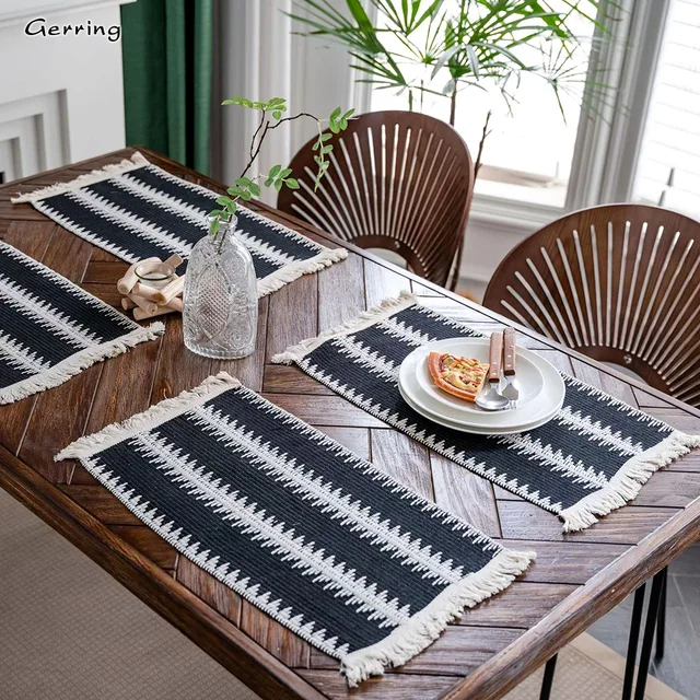 Tapis De Table Tissés En Lin 1pc Sets De Table Ronds Pour - Temu