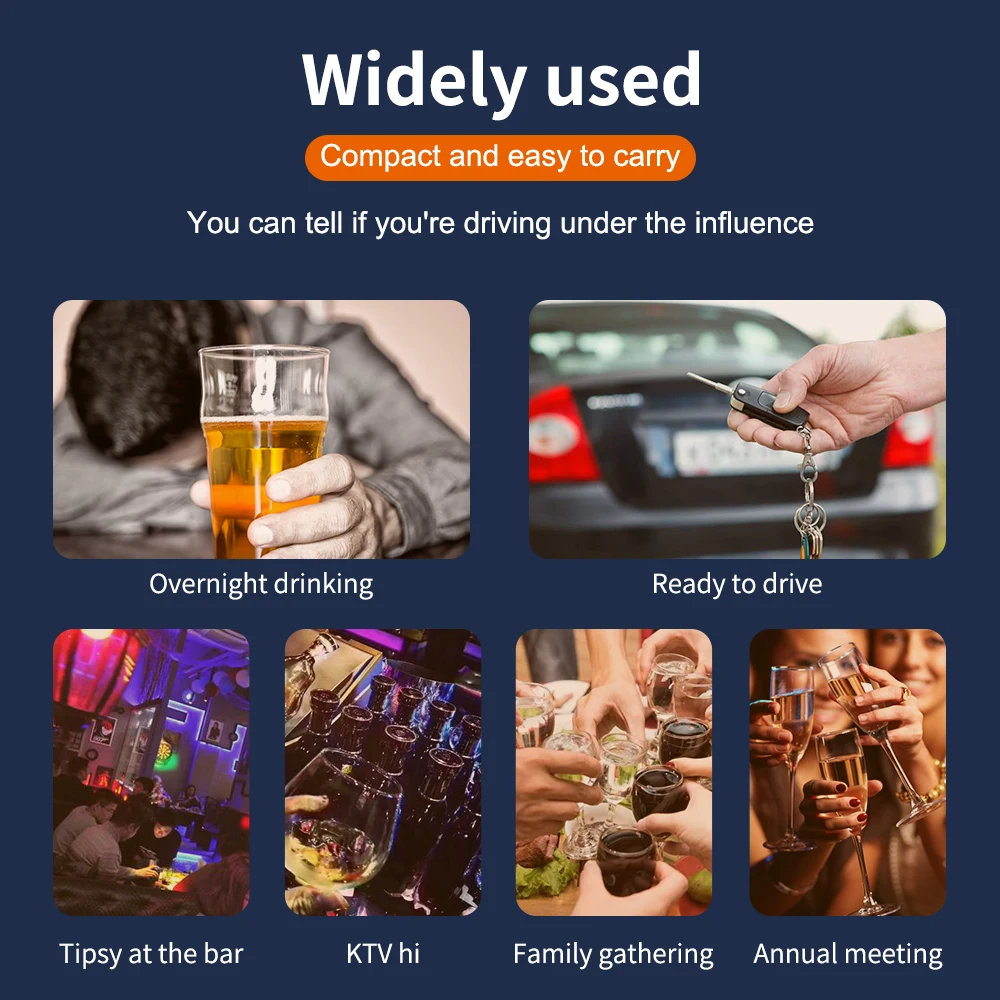 Non-Contact Alcohol Breath Tester LED Digital Display Alcoholmeter