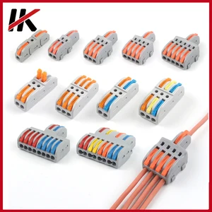 1 in multiple out Quick Wiring Connector Universal Splitter wiring cable Push-in Can Combined Butt Home Terminal Block SPL  222