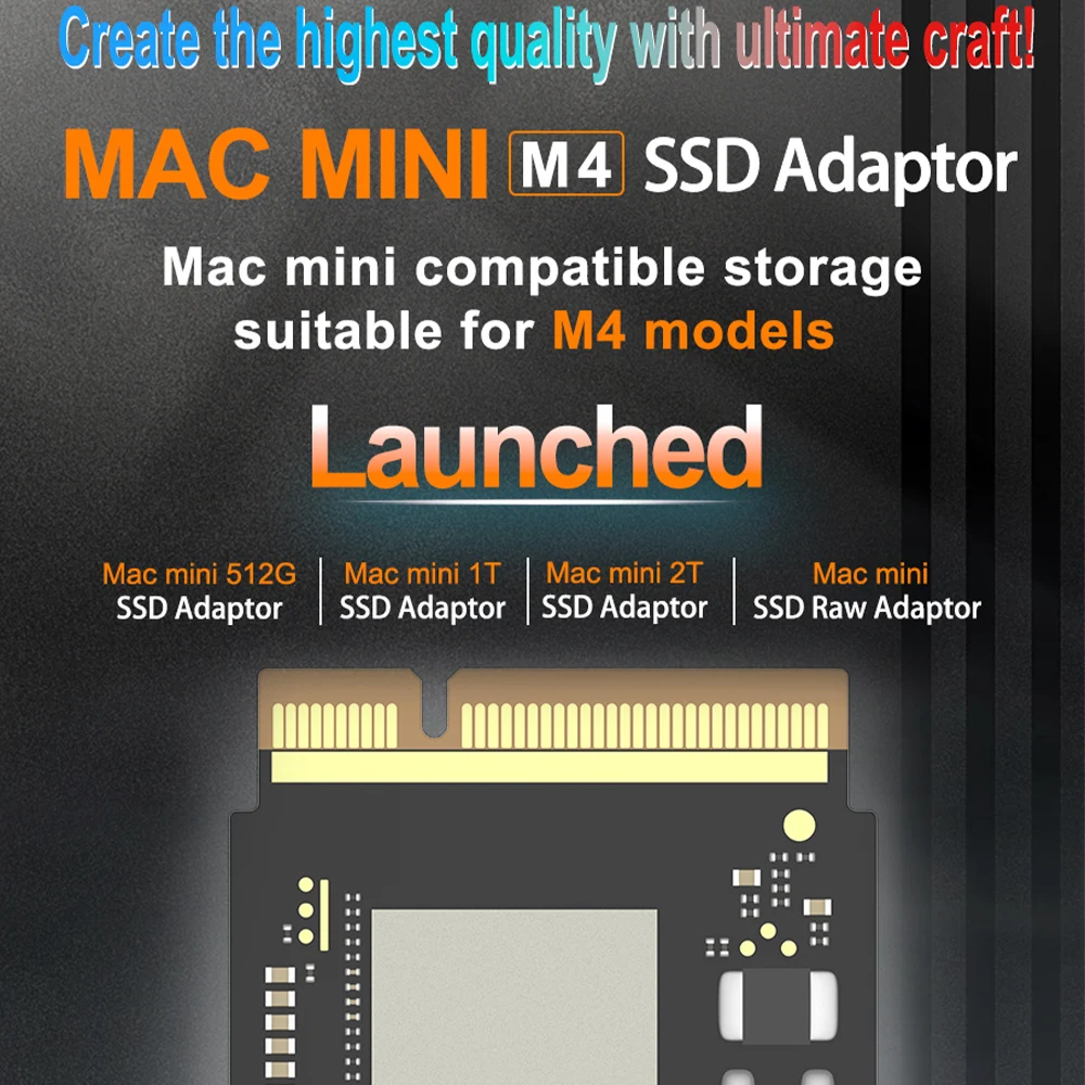 JCID 新しい M4 Mac Mini SSD 内蔵ハードディスク 2TB/1TB 10 層 PCB