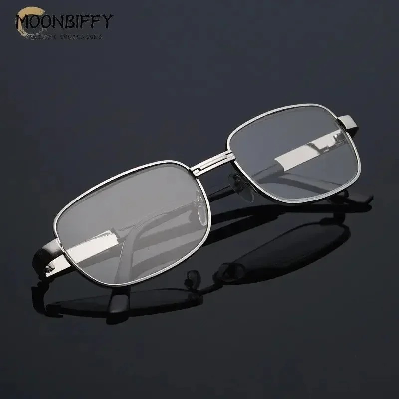 HD Reading Glasses with Box Anti-scratch Metal Reading Glasses for Men Women Presbyopic Glasses +150 +200+300+400