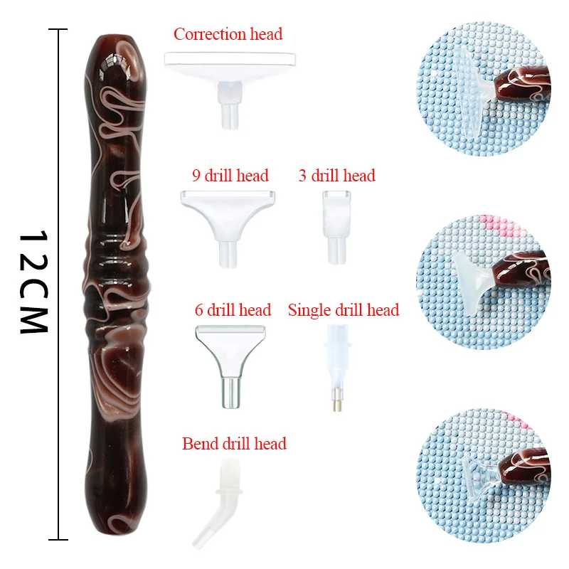 Diamond Painting Pen 5D Resin Point Drill Pens Tools DIY Handmade Embroidery Cross Stitch Colorful Point Pen Sewing Accessories Diamond Painting Accessories