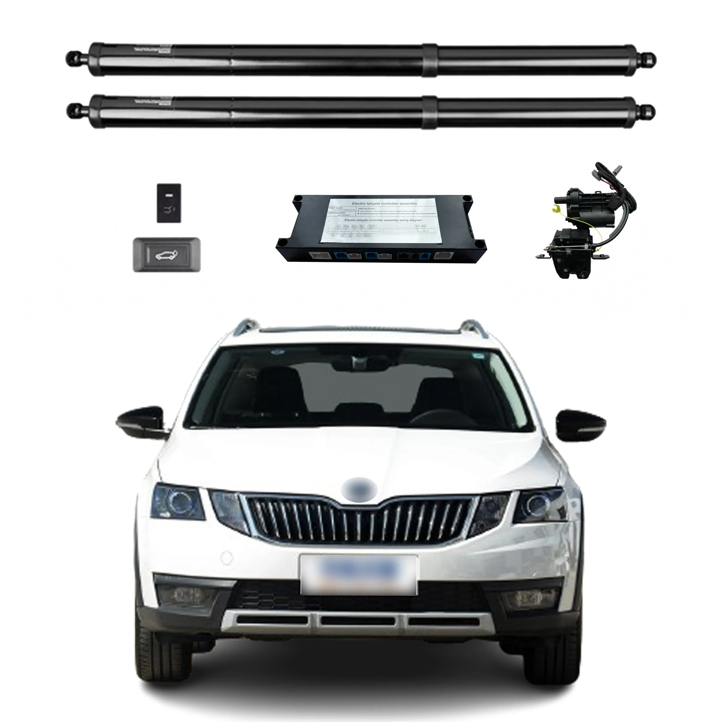 Octavia 車＆バイク 車のテールゲートリフティングサポートロッド Compatible With Skoda For Octavia サポートロッド Compatible With Skoda For Octavia 5E3 ハッチバック 2012-2019 リアテ