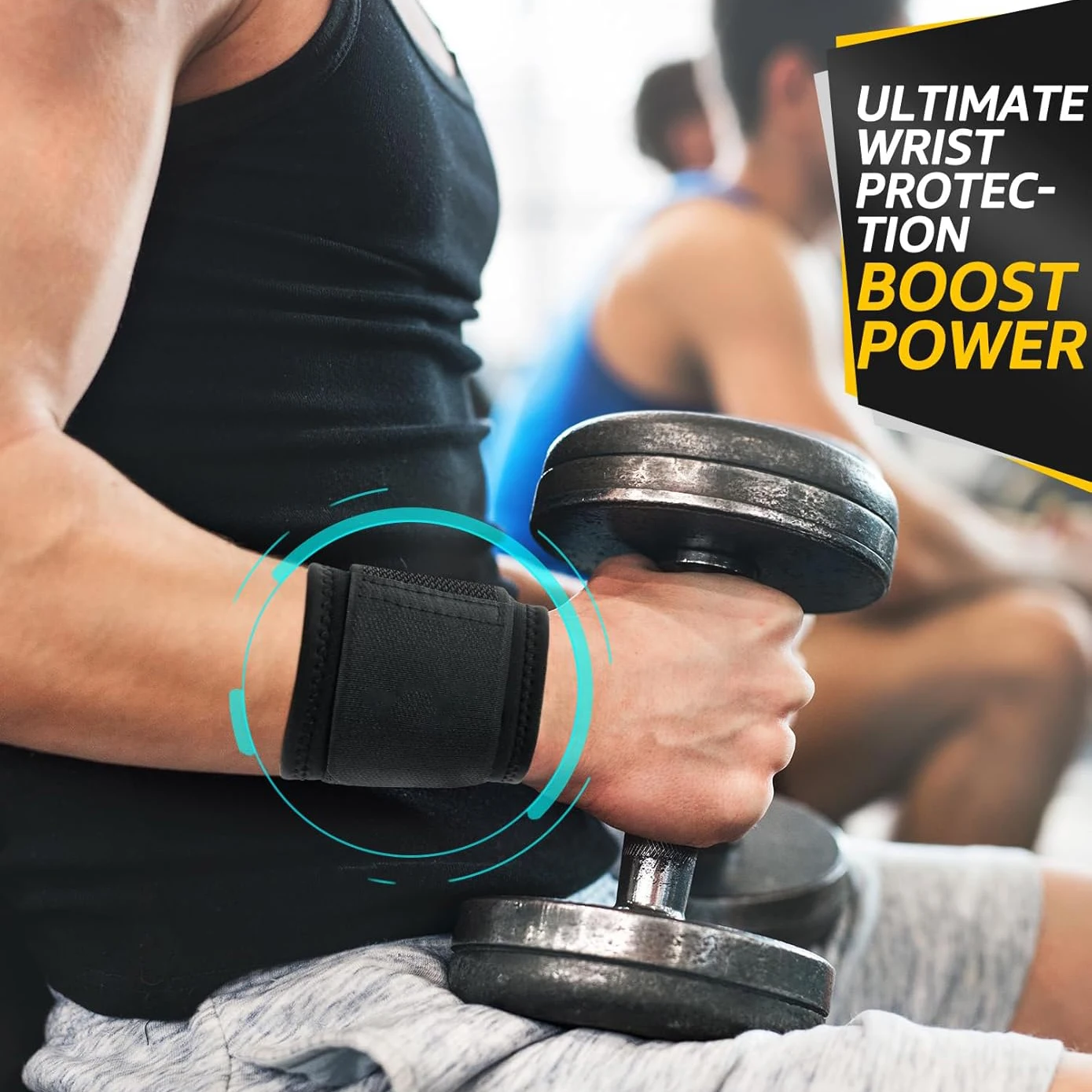 2 PACK Wrist Compression Strap Wrist Brace Sport Support for Fitness Weightlifting Tendonitis Carpal Tunnel Arthritis wrist compression strap