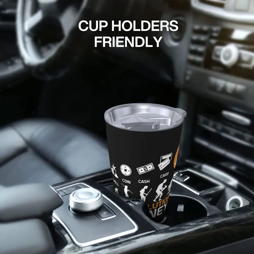 The Evolution Of Money Bitcoin Tumbler Vacuum Insulated Crypto Coin Coffee  Cups Vacuum Flask Travel Outdoor Mugs Water Bottle - AliExpress