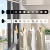 Foldable Black Clothes Rack Clothes Hangers Wall Mounted Hanger Drying Rack SpaceSaving Aluminum Clothes Organization 1