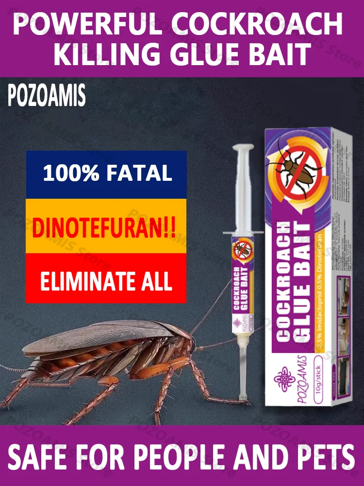 Pozoamis Cockroach Gel Bait Effective Pest Control Kill Cockroaches Long Lasting Formula Safe Indoor Home Application Non Toxic