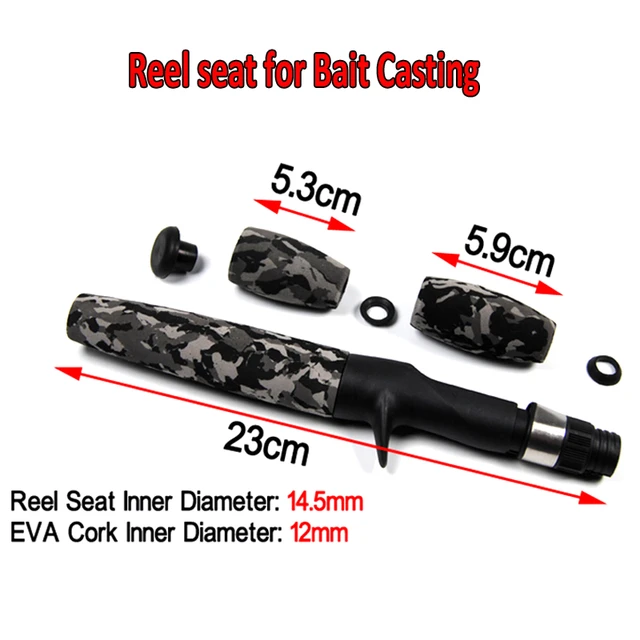 WIFREO 1 Set Camoulage EVA Bait Cast / Spinning Fishing Rod Handle Grip  with Reel Seat for