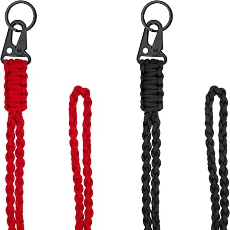 

Цепочка для ключей из Паракорда, плетеный металлический карабин, парашютный шнурок, прочное кольцо для ключей, уличная веревка для тяжелых условий эксплуатации