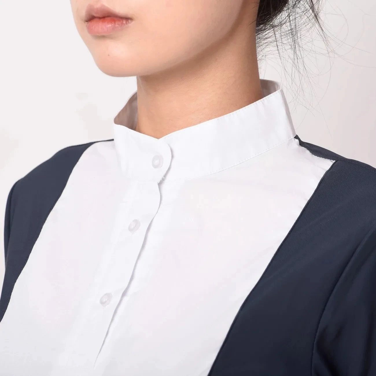Women's Equestrian Long Sleeve Riding Top Show Shirt Patchwork Design Sleeve Riding T-Shirts Competition Equestrian Polo Shirts 6