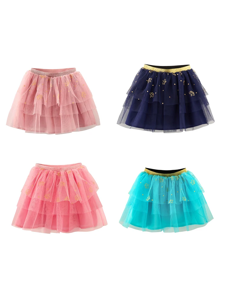 

Summer Girl Stars Shining Dance tutu Princess children's party fashion lace mini mesh skirt