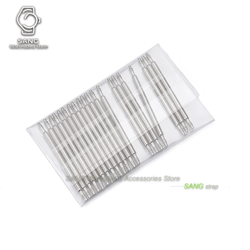 Stainless Steel Spring Bars Strap Link Pins Set - 20 Pieces, Various Diameters and Lengths