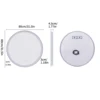 Large Round LED Bathroom Vanity Mirror Anti-Fog with Brighter Lights for Makeup Wall Mount Smart Touch 4