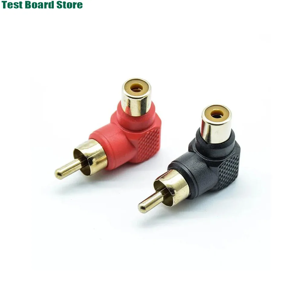 

1Pce gold-plated lotus RCAL type audio and video dedicated adapter AV adapter 90 ° audio signal adapter extension elbow