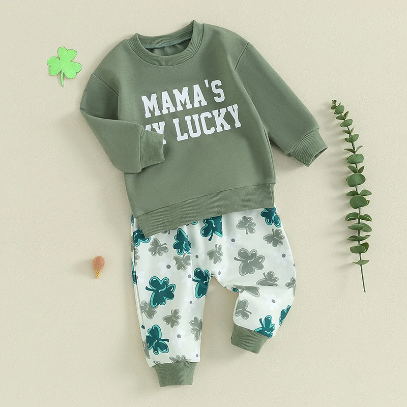 Kids' St. Patrick’s Clover Outfit Set 2