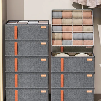 Underwear Drawer Organizer Clothes Storage Box Foldable Cabinet Closet Organizers for Socks Bra Pants Storage Home Organizer