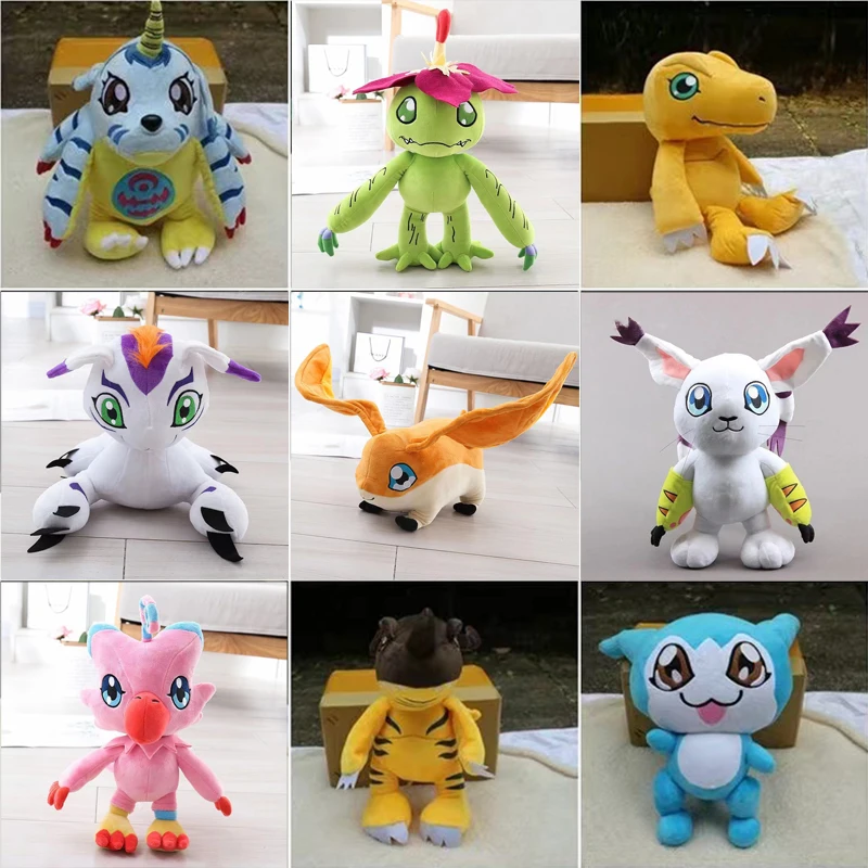 Digimon Adventure Plush Toy Patamon Agumon Tailmon Gomamon Piyomon Gabumon Tentomon Stuffed Doll Kids Plushie Christmas Gifts