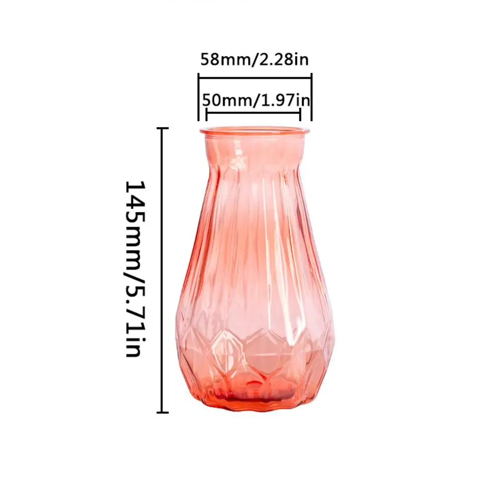 Flower Pots Transparent Vases Hydroponic Flower Vases Plastic Transparent Diamond Shaped Creative Home Decor Ornaments 3
