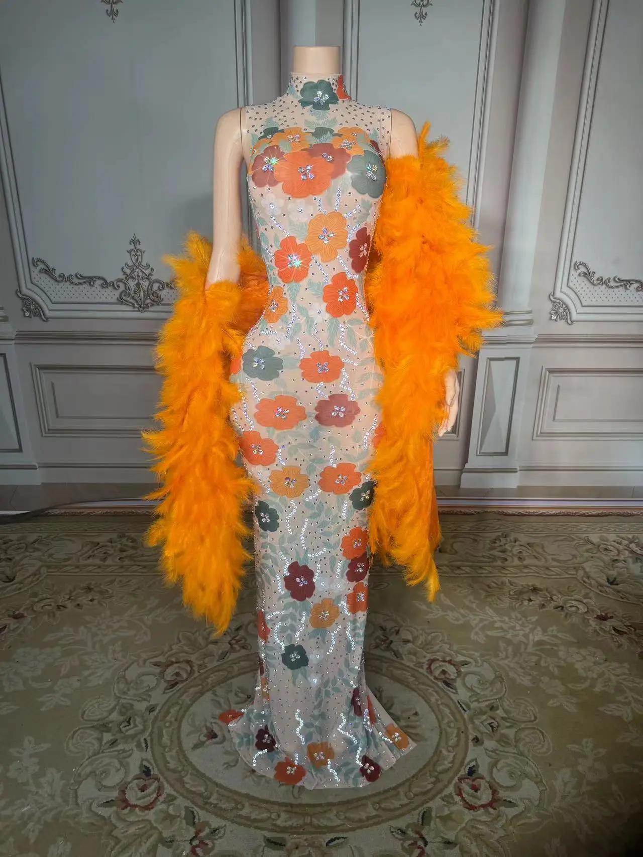 

Блестящее дизайнерское трико для женщин, сексуальное трико с длинным рукавом, прозрачное сетчатое трико, карнавальная фотография 2023