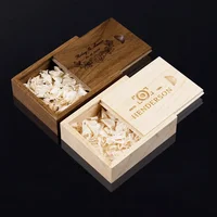 1PCS Free Engraving Unfinished Wooden Walnut Maple Box Jewelry Wood USB Box Storage Keepsake Craft Personalization Wedding Case 2
