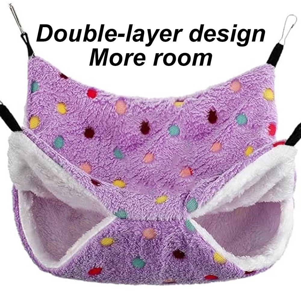 1 pc Warm Print Pet Product Small Animal Pet Hamster House Sleeping Bed Cartoon Golden Bear Bird Rabbit Rat Parrot Cotton Nest