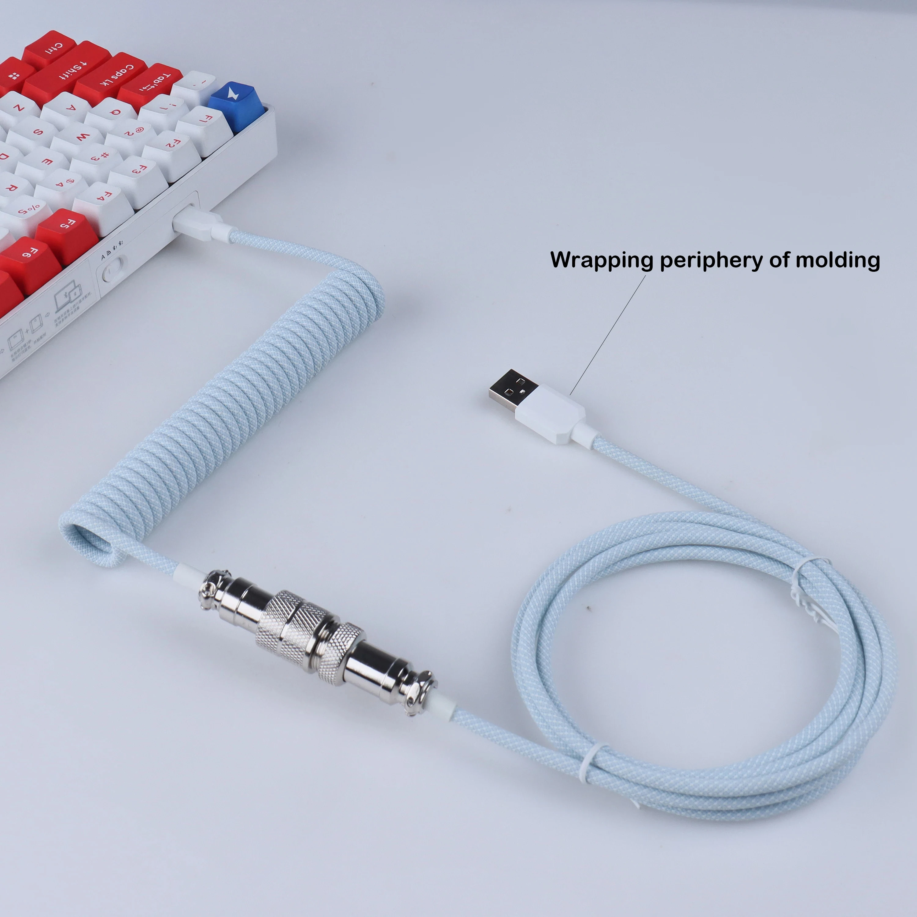 Lano-espiral Teclado Gaming Mecânica, USB C Colorido