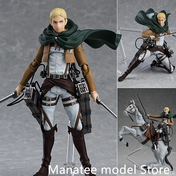 

Фигурки фирмы figma Attack on Titan Erwin Smitha из ПВХ, фигурки героев аниме, коллекционные игрушки, куклы в подарок